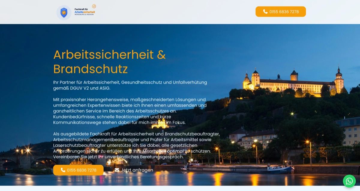 Arbeitsschutz & Brandschutz Christian Hartling – Screenshot