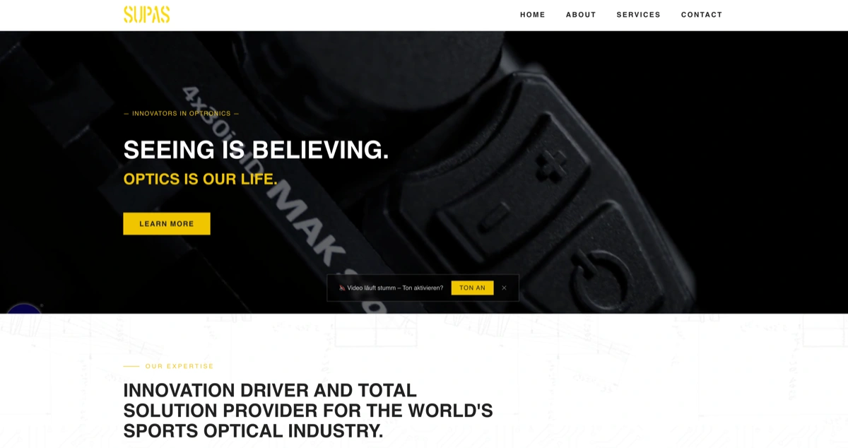 SUPAS Ltd. – Professional Optical Solutions – Screenshot
